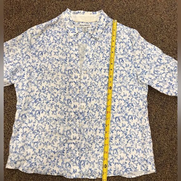 Tommy Bahama Blue and White Button Down Shirt - Picture 4 of 5